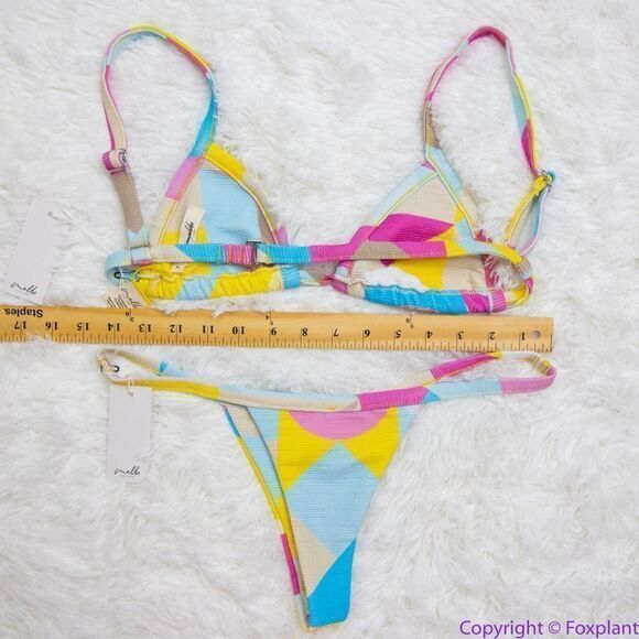 NEW SET! MELLO the label * Free People womens brazilian bikini set carnaval, M - Picture 4 of 16